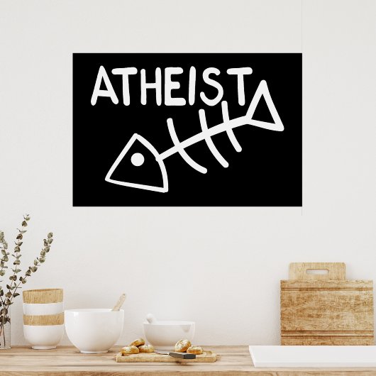 Atheïstische vis poster (Keuken)