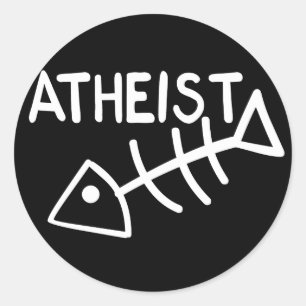 Atheïstische vis ronde sticker