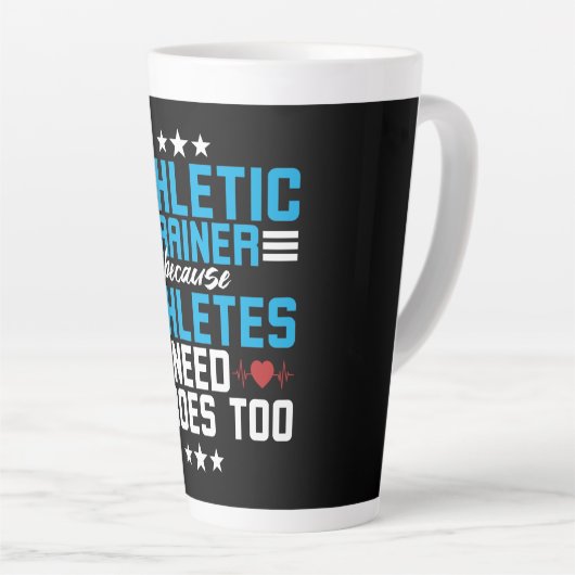 Atheletic Trainer omdat Athleten Latte Mok (Rechterhoek)