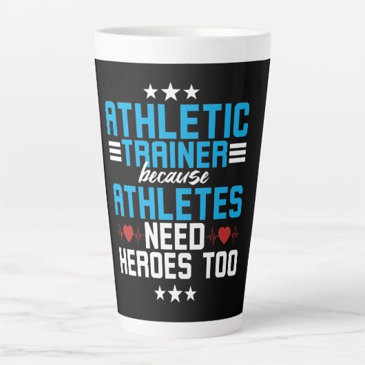 Atheletic Trainer omdat Athleten Latte Mok (Voorkant)