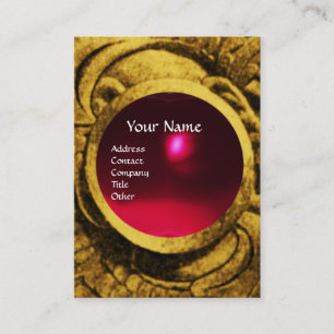 ATHENA AND FIGHTS MONOGRAM, Red Ruby Visitekaartje