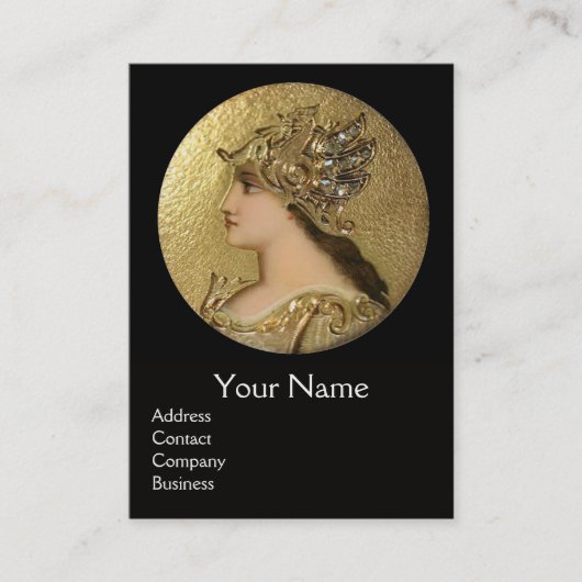 ATHENA AND FIGHTS MONOGRAM, Red Ruby Visitekaartje (Voorkant)