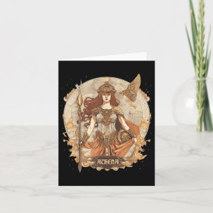 Athena, de godin van de wijsheid en de oorlog kaart