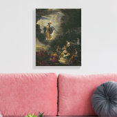Athena die de Muses bezoekt Canvas Afdruk (Insitu (Woonkamer))