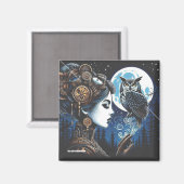 Athena et son hibou Magnet (Recto/Verso)