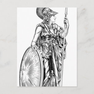 Athena Greek Goddess Briefkaart