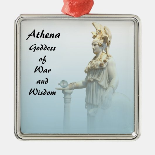 Athena in de Mist Metalen Ornament (Voorkant)