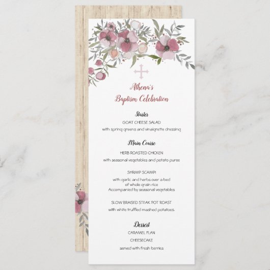 Athena Menu (Voorkant / Achterkant)