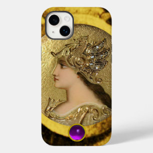 ATHENA MET FANTASIE GRYFFIOENEN EN PAARSE EDELSTEE