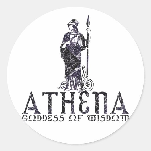 Athena Ronde Sticker (Voorkant)