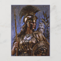 "Athena’s Eeuwige Waakzaamheid" Kleurrijk Portret