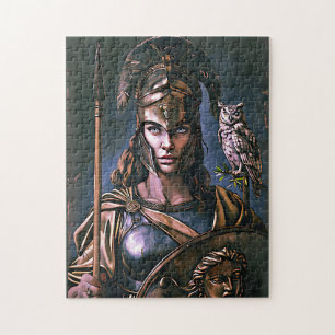 "Athena’s felle loyaliteit" Kleurrijk Portret Legpuzzel