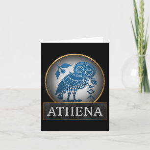 Athena Uil symbool van de Griekse godin van de wij Kaart