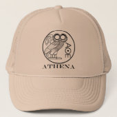 ATHENA's buiktetradrachme (Engravers Font) Trucker Pet (Voorkant)