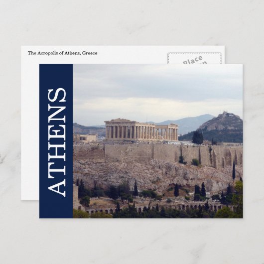 athene acropolis briefkaart (Voorkant / Achterkant)