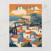 Athene Griekenland Acropolis bij zonsondergang Ret Briefkaart (Voorkant)