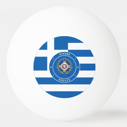 Athene, Griekenland Emblem & Vlag Pingpongballen (Voorkant)
