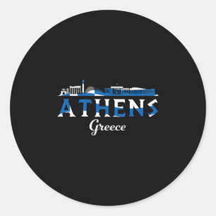 Athene Griekenland Griekse Bestemming Vakantie Rei Ronde Sticker