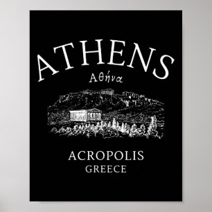 Athene Griekenland Griekse Taal Enthousiastelingen Poster