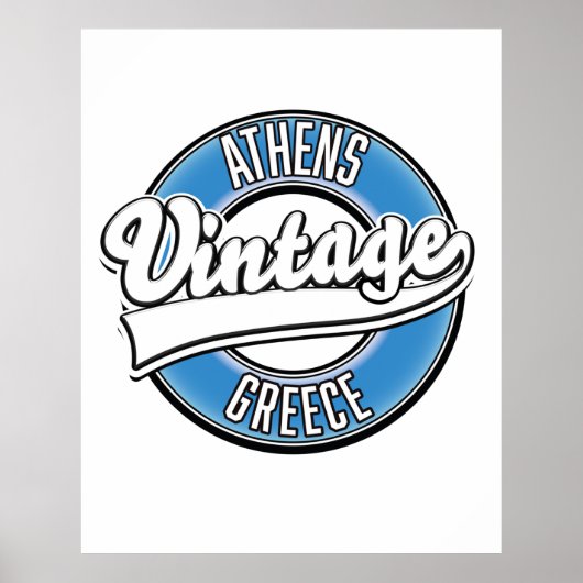 Athene Griekenland logo Poster (Voorkant)