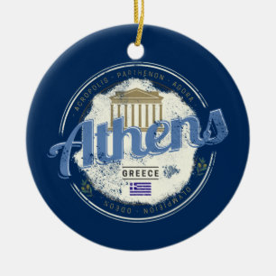 Athene Griekenland Retro Acropolis  Souvenir Keramisch Ornament
