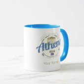 Athene Griekenland Retro Acropolis Souvenir Mok (Voorkant rechts)