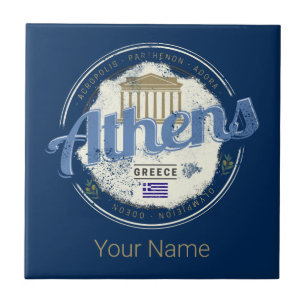 Athene Griekenland Retro Acropolis Souvenir Tegeltje