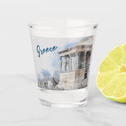 Athene, Griekenland Shot Glas (Voorkant)