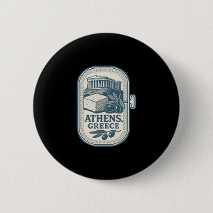 Athene Griekenland Souvenir Griekse Kaas En Reis D Ronde Button 5,7 Cm