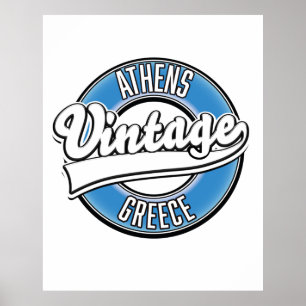 Athene Griekenland vintage logo Poster