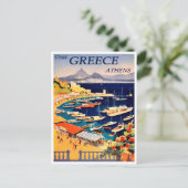 Athene, Griekenland Vintage Travel Briefkaart (Staand voorkant)