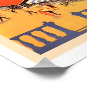 Athene, Griekenland Vintage Travel Poster (Hoek)