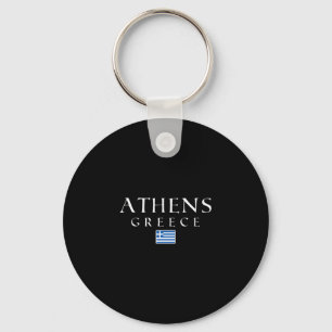 Athene Griekenland Vlag Vakantie Athene Souvenir G Sleutelhanger