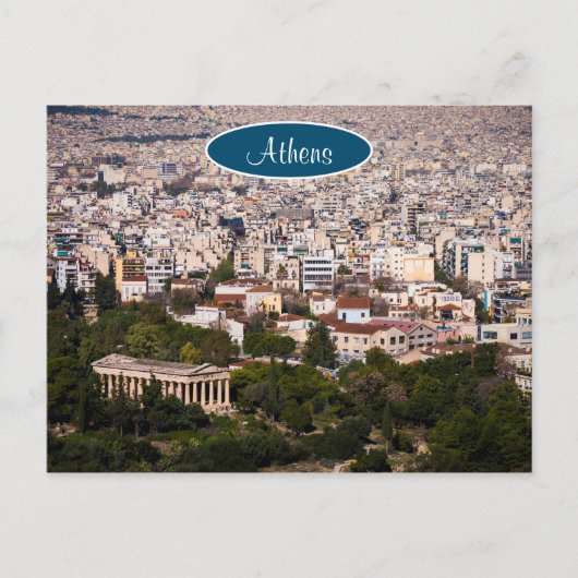 Athene over het hoofd briefkaart (Voorkant)