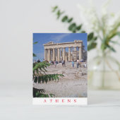 Athene Parthenon panoramische zicht ansichtkaart Briefkaart (Staand voorkant)