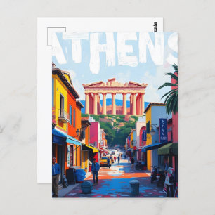 Athene stad briefkaart