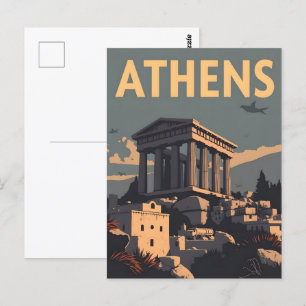 Athene stad briefkaart