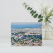 Athene van lycabettus hill briefkaart (Staand voorkant)