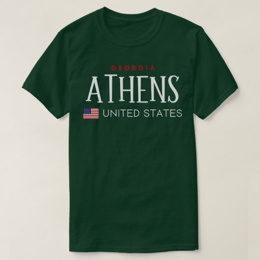 Athènes Géorgie États-Unis TShirt 1 (Design devant)