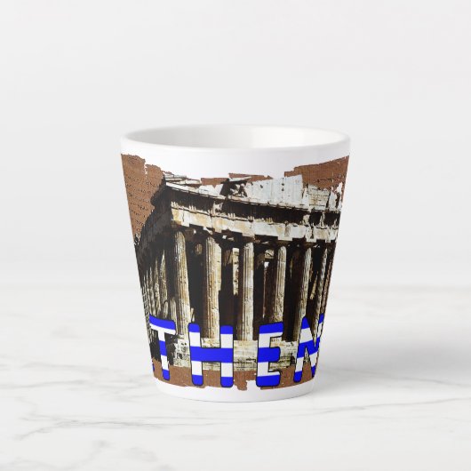 Athènes Grèce Parthénon Latte Mug (Devant)