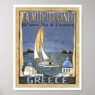 Athènes Grèce Vintage Grèce Affiches de voyage