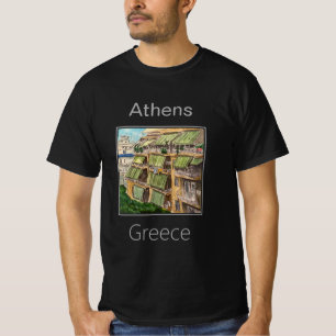 Athens Balcony Uitzicht, Griekenland T-shirt
