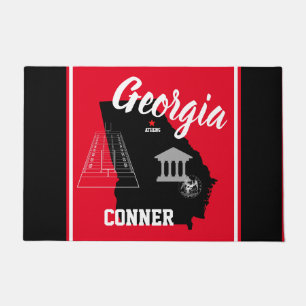 Athens Georgia Zwart en Rood Deurmat