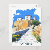 Athens Greece Travel Briefkaart (Voorkant / Achterkant)