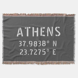 Athens Griekenland Latitude Longitude Deken
