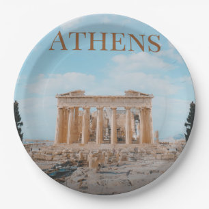 Athens Griekenland Papieren Bordje