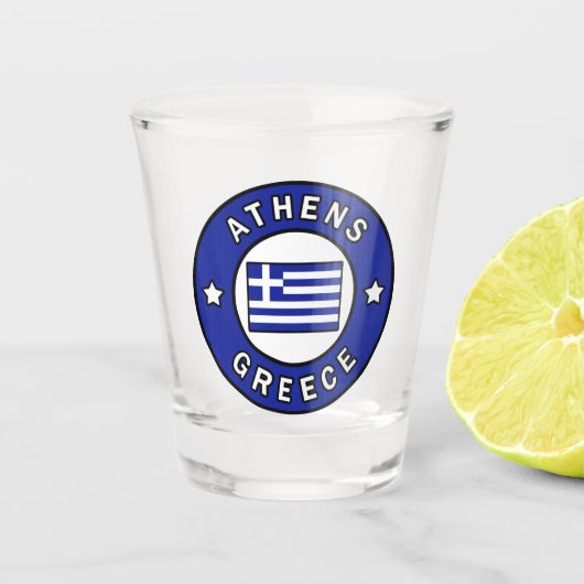 Athens Griekenland Shot Glas (Voorkant)