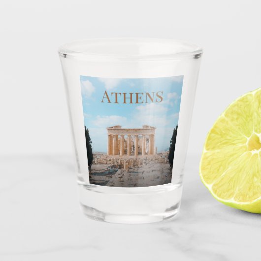 Athens Griekenland Shot Glas (Voorkant)
