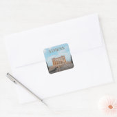 Athens Griekenland Vierkante Sticker (Envelop)