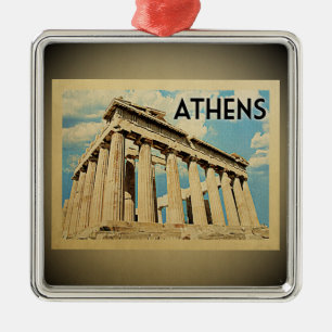 Athens Griekenland Vintage Travel Ornament